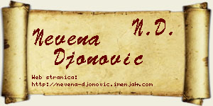 Nevena Đonović vizit kartica
